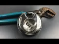 679 Using Pliers to Open a Brinks Combination Disc Padlock Model 663-80051
