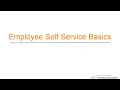 Employee Self-Service Basics