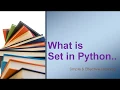 What is Set in Python Set Data type in Python Python Set Tutorial Sets in python
