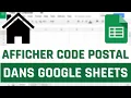 Afficher des numeros en tant que CODE POSTAL dans Google Sheets
