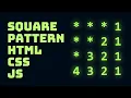 Square Pattern Asterisk Characters And Integers HTML CSS JS THINHPHAM