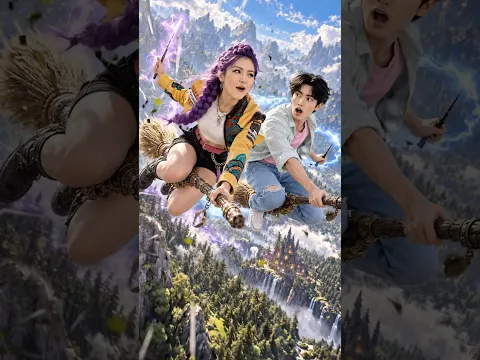 Rumi y Jinu compiten para ver quién hace la mejor pizzería #ia #comedia #kpopdemonhunters