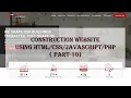 Construction Website Using HTML CSS Javascript and PHP Part-10