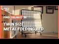 COSTWAY - Twin Size Metal Folding Bed with Memory Foam Mattress HU10447