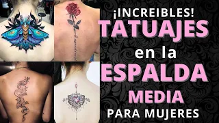 TATUAJES en la ESPALDA media para MUJERES Golden Tattoo