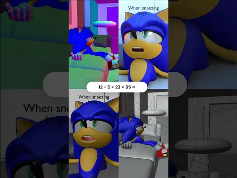 Sonic Sneezing girls vs boys breakdown