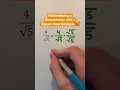 Rationalizing a Denominator with a Square Root Example