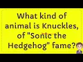 What kind of animal is Knuckles of Sonic the Hedgehog fame