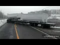 Unloading new roll off dumpsters