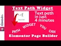 How to add Text Path widget in Elementor