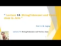 Lecture 13 StringTokenizer and Vector class in Java