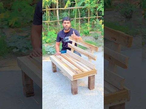 Simple design, beautiful results This DIY wooden bench brings a clean cozy touch to any outdoorspace