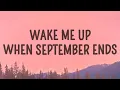 Download Lagu Green Day - Wake Me Up When September Ends (Lyrics)