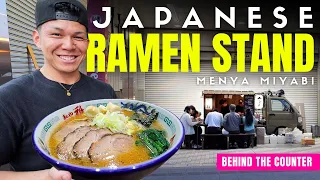Behind the Counter at a Japanese Ramen Yatai Stand