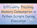 Efficiently Tracking Memory Consumption in Python Scripts During Execution