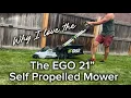We upgraded our gas mower to the EGO POWER Mower LM2156SP 21 in 56 V Battery Self-Propelled Mower