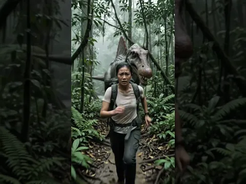 TRAPPED IN THE DEADLY JUNGLE: HUNTED BY A GIANT DINOSAUR! 😱🦖