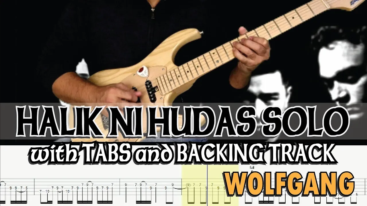WOLFGANG | HALIK NI HUDAS GUITAR SOLO with TABS and  BACKING TRACKS | ALVIN DE LEON (2019)