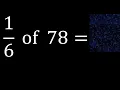 of 78 fraction of a number part of a whole number