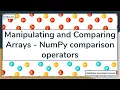 Manipulating and comparing arrays - Comparison Operators