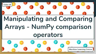 Manipulating and comparing arrays - Comparison Operators