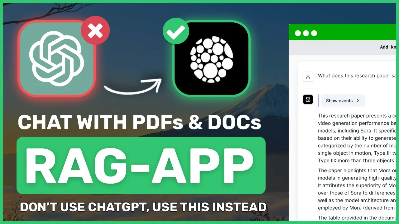 Outline Video RAGapp: This NEW & EASY way to CHAT with PDFs is better than ChatGPT (works w/ Ollama,OpenAI,Gemini)