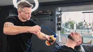 Relax Learn Mid-Fade Italian Beard and Traditional Shave ASMR - Bouffere