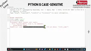 How python is case sensitive