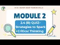 HOTS Module 2 Activity 2 4 B Critical Thinking Strategies