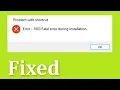 How To Fix - 1603