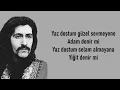 Barış Manço ( Yaz Dostum ) Lyrics