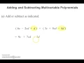 Adding and Subtracting Multivariable Polynomials
