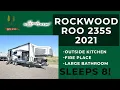 New Rockwood Roo 235S Sleeps 8 hybrid RV outside kitchen lightweight travel trailer in Colorado