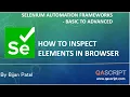 Selenium Automation Framework Tutorial - How to inspect elements in a browser