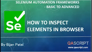 Selenium Automation Framework Tutorial - How to inspect elements in a browser