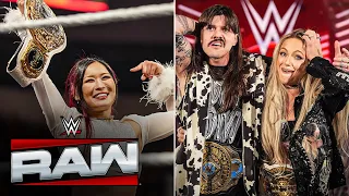 full segment iyo sky knocks liv morgan and dominik mysterio out of the ring raw june 16 2025