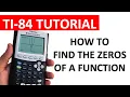 Finding the Zeros of a Function using a TI-84 Series Calculator