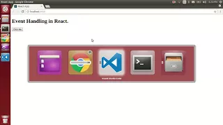 React Js tutorial 12 handle events in react js function on Click