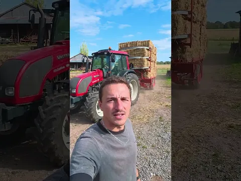 Livraison de foin, labour et chauffage au sol : journée mouvementée #shorts