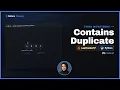 Contains Duplicate - LeetCode 217 Hash Lookup Counting Python