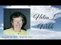 Helen L Webb - Funeral Service