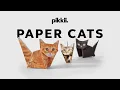 Easy Origami Cat Tutorial How to Fold Instructions for Paper Cats by Pikkii Step by Step Guide
