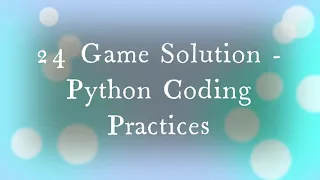 24 Game Solution