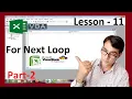 For Next Loop in Excel VBA part-2 Excel VBA Lesson-11 excel vba tutorial for beginners