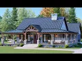 This 960 Sq Ft Farmhouse Feels Much Bigger and Cozy Cottage with Wraparound Porch