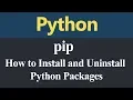 How to install and Uninstall Python Packages Hindi