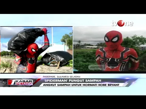 RESPEK! 'Spiderman' Pungut Sampah untuk Hormati Kobe Bryant