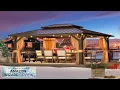 MELLCOM 10 x12 Hardtop Gazebo Galvanized Steel Metal Double Roof Aluminum Gazebo Review