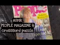 ASMR People Magazine flip thru and Crossword Puzzle whisper page turning