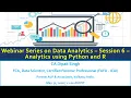 Webinar Series on Data Analytics - Session 6